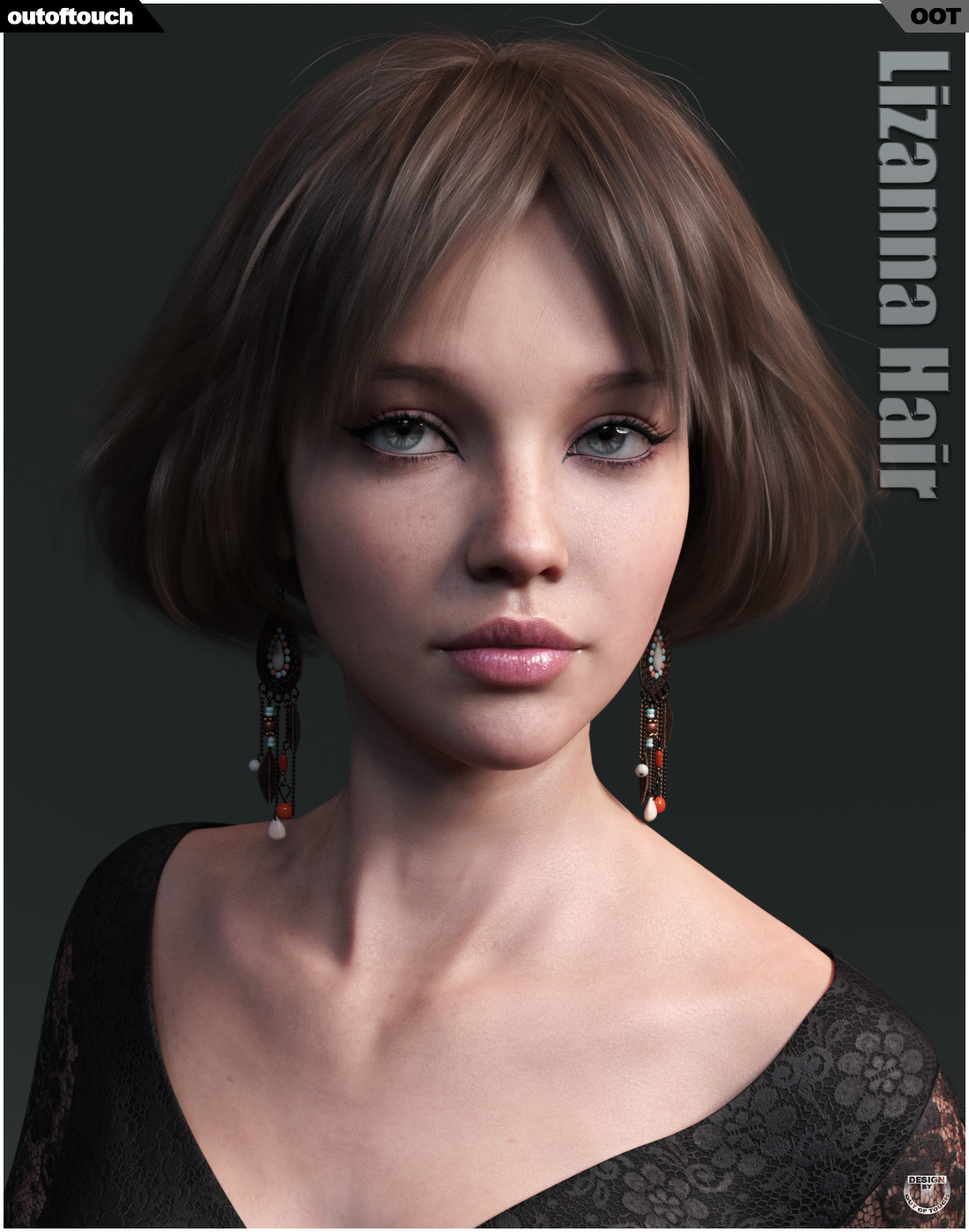 Lizanna Hair for Genesis 3 and 8 Females by N/A