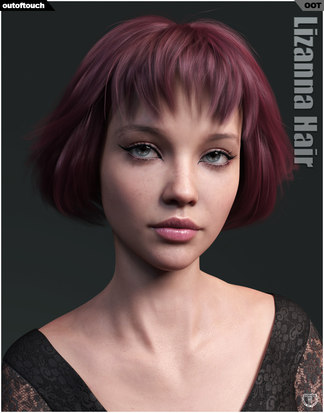 Lizanna Hair for Genesis 3 and 8 Females by N/A