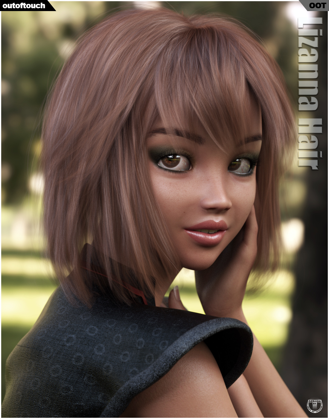 Lizanna Hair for Genesis 3 and 8 Females by N/A