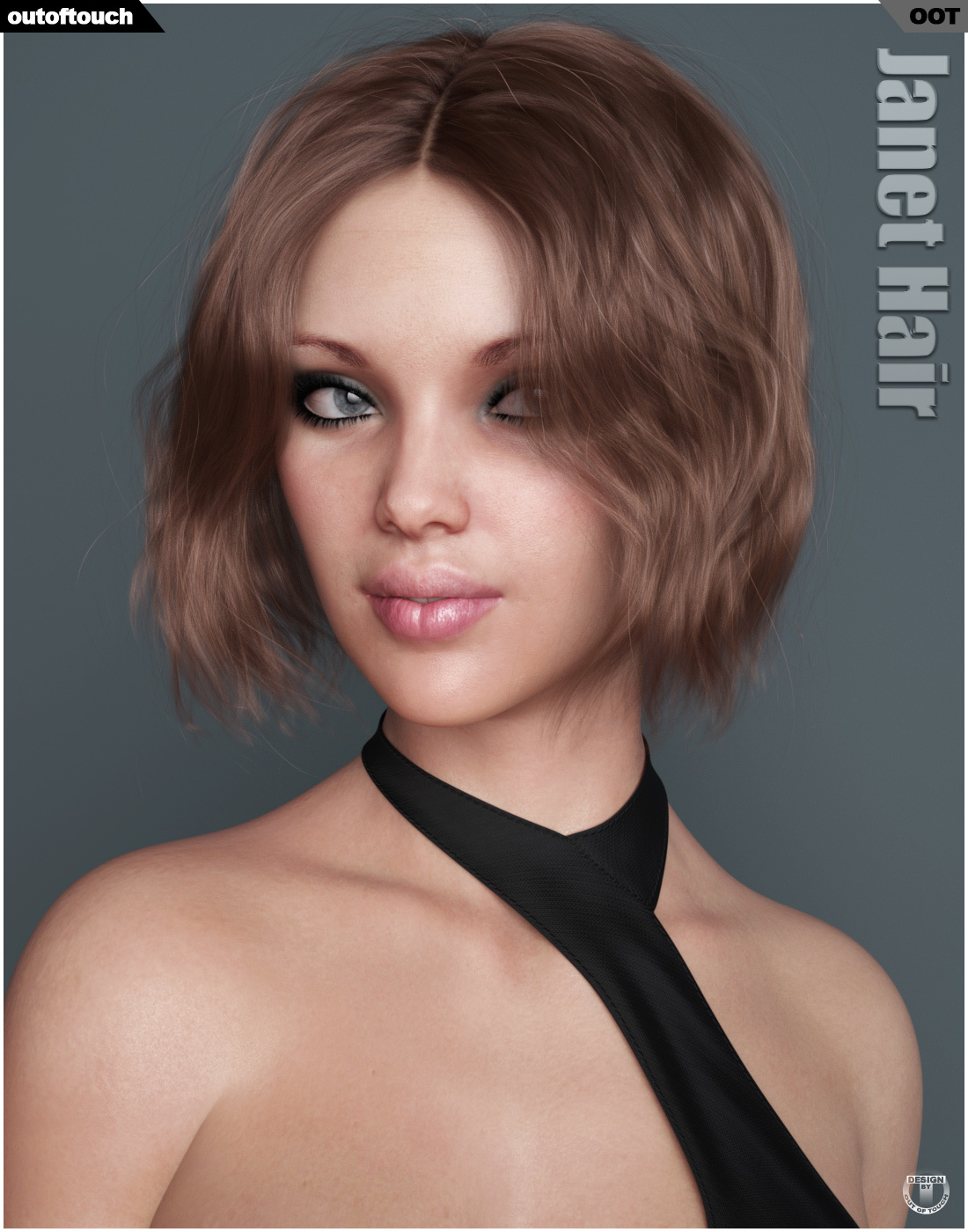 Janet Hair for Genesis 3 and 8 Females by N/A