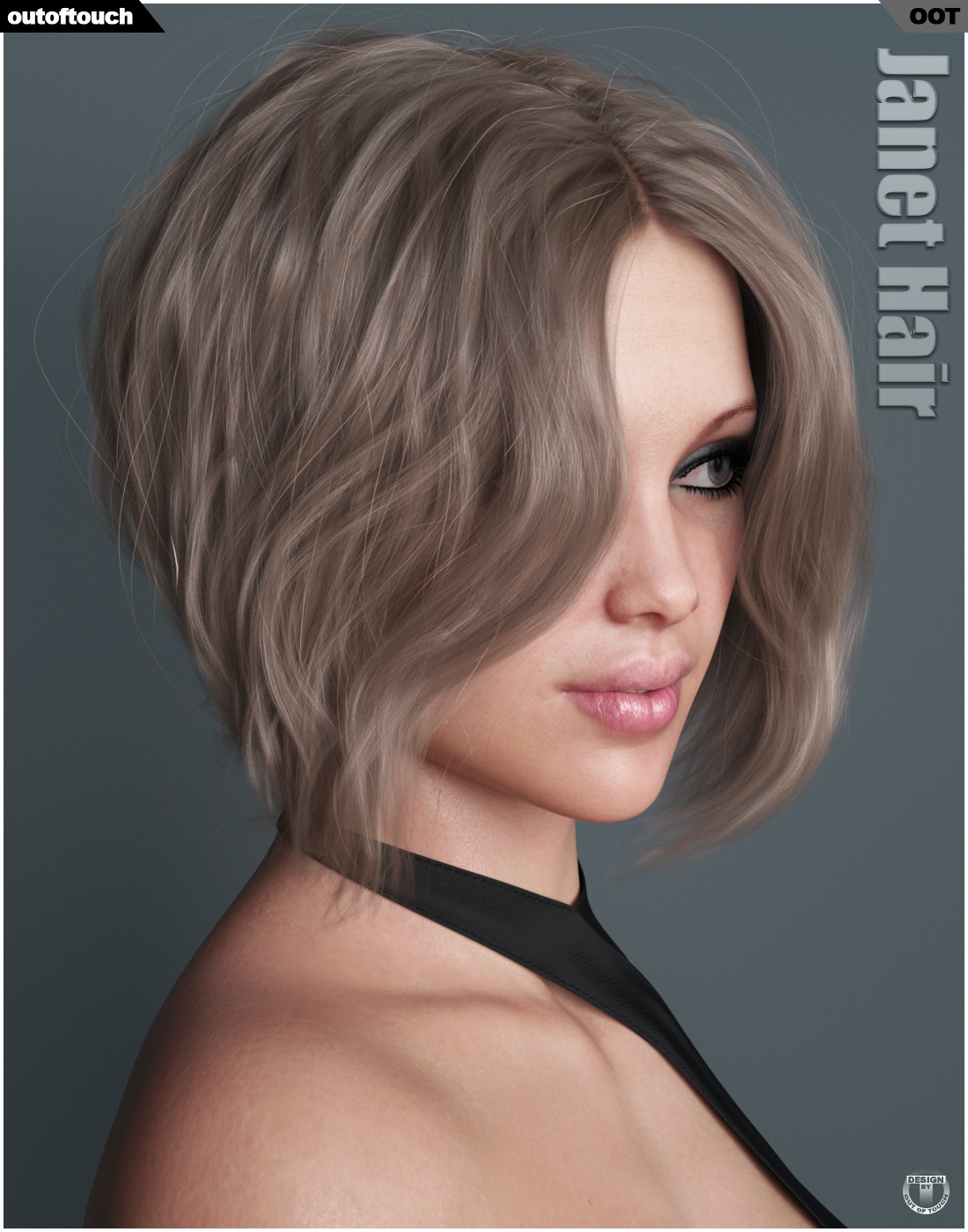 Janet Hair for Genesis 3 and 8 Females by N/A