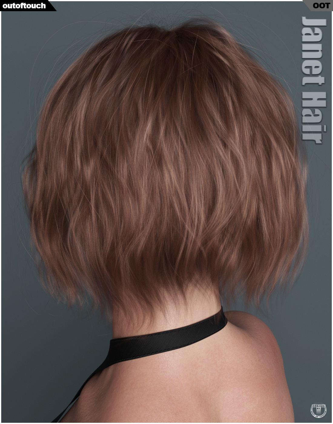 Janet Hair for Genesis 3 and 8 Females by N/A