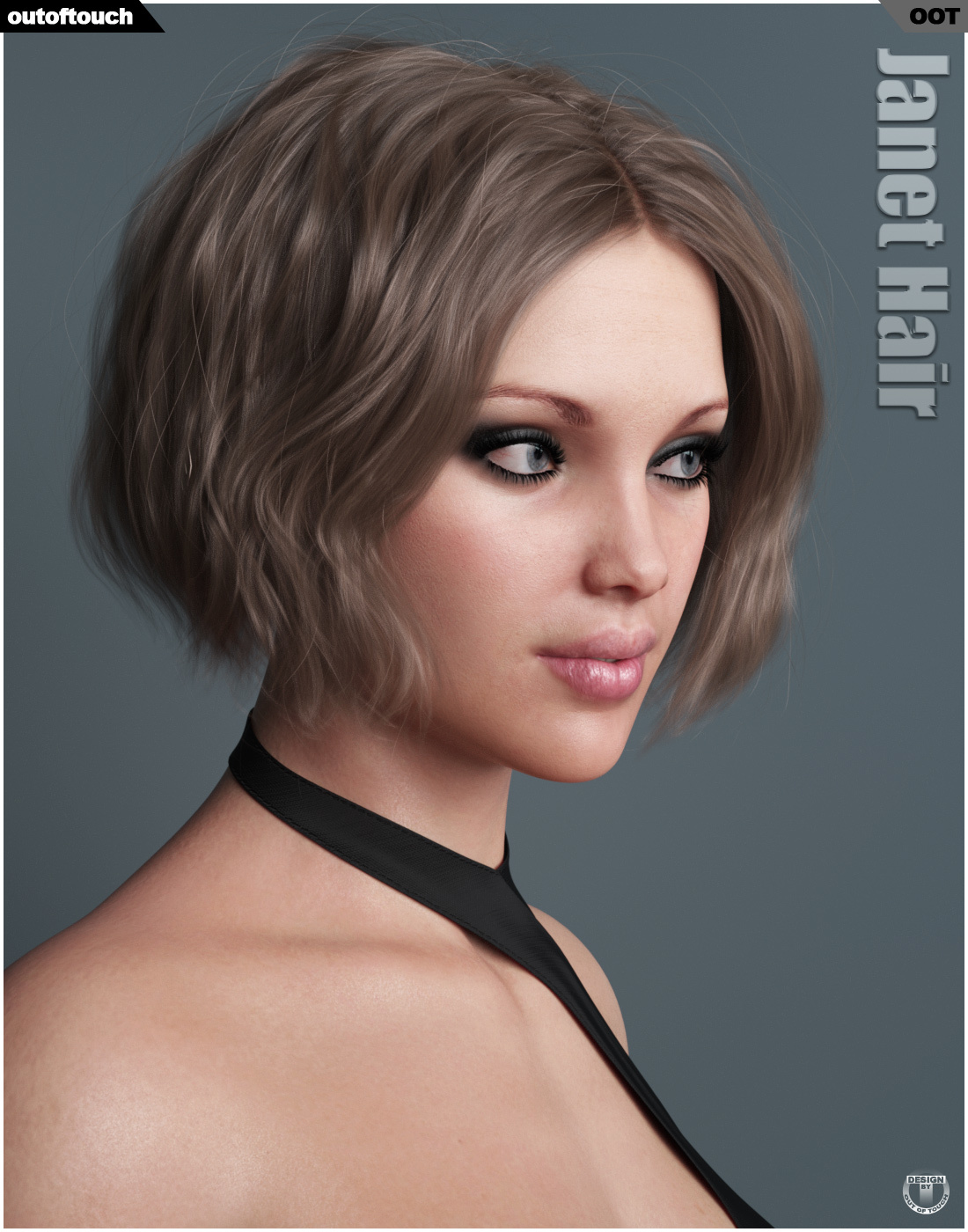 Janet Hair for Genesis 3 and 8 Females by N/A