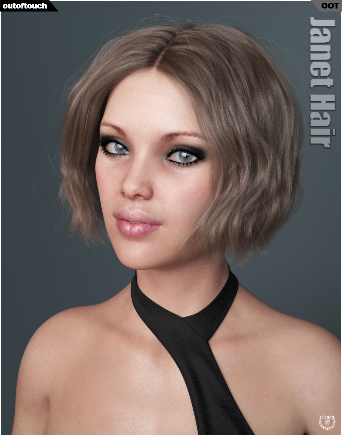 Janet Hair for Genesis 3 and 8 Females by N/A