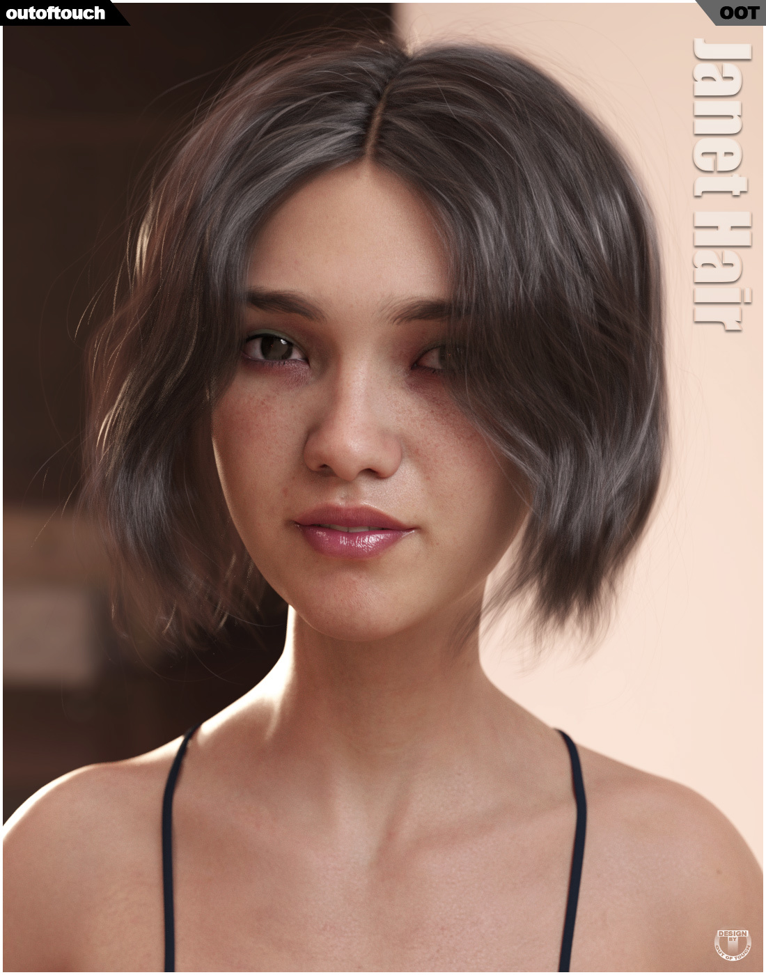 Janet Hair for Genesis 3 and 8 Females by N/A