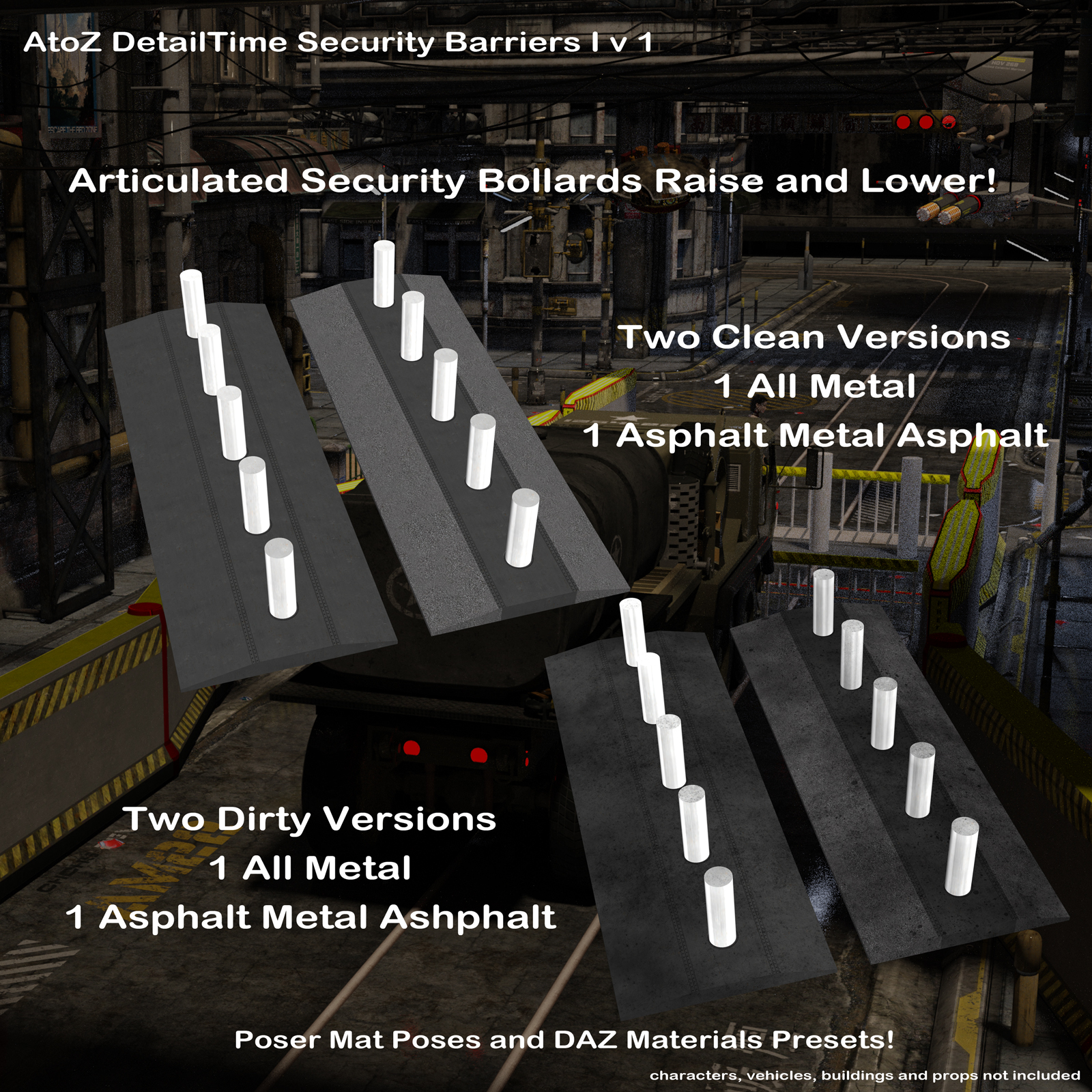 AtoZ DetailTime Roadway Security I v1 for Poser and DS by N/A