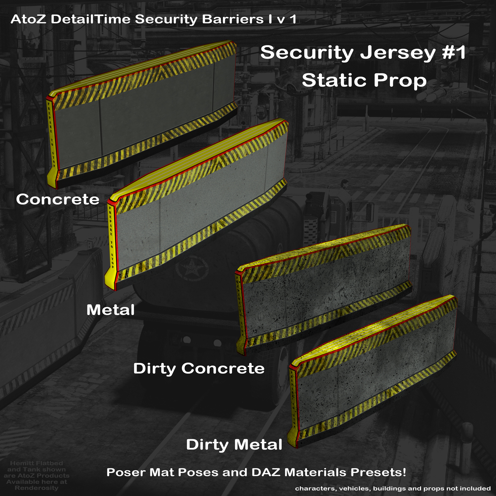 AtoZ DetailTime Roadway Security I v1 for Poser and DS by N/A