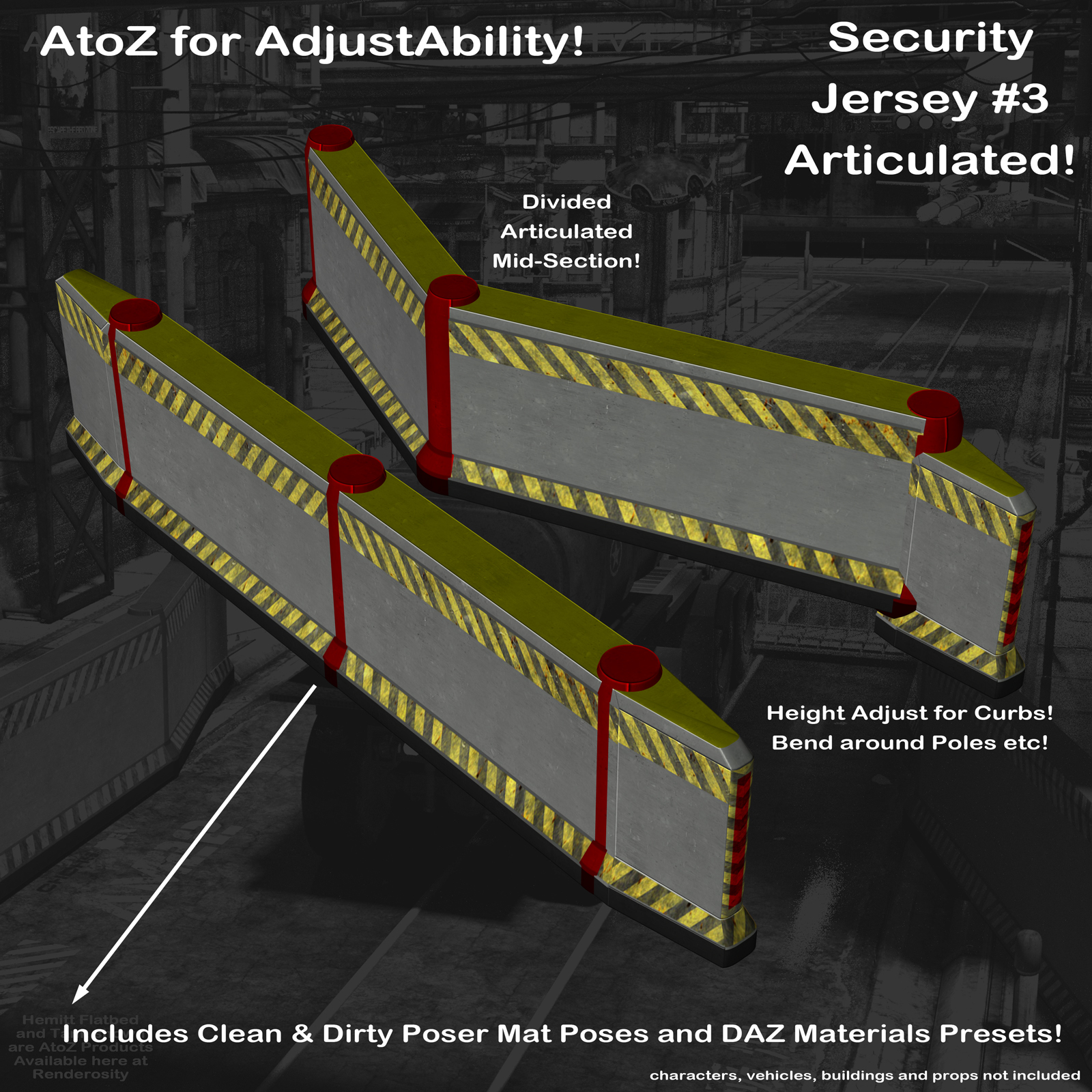 AtoZ DetailTime Roadway Security I v1 for Poser and DS by N/A