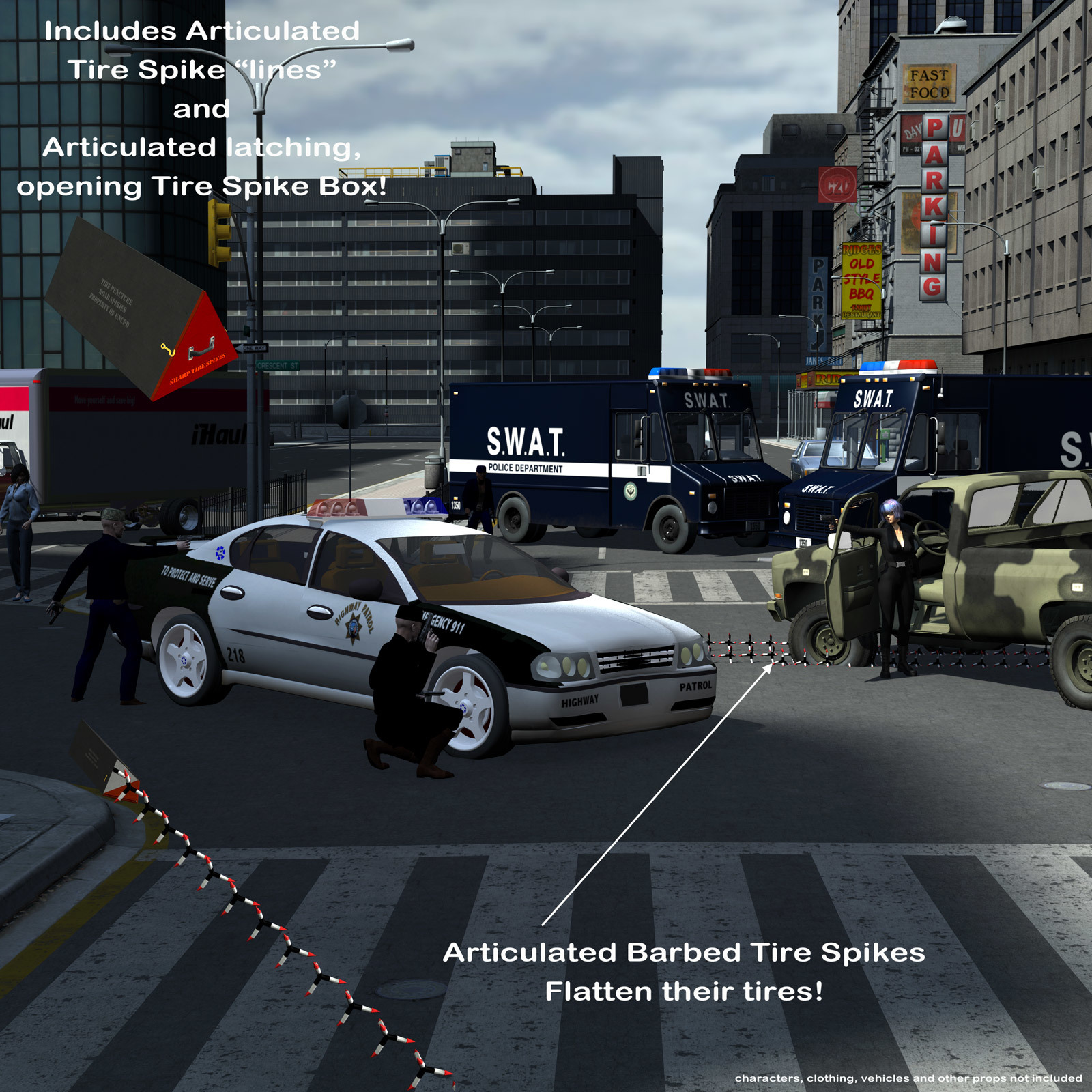 AtoZ DetailTime Roadway Security I v1 for Poser and DS by N/A