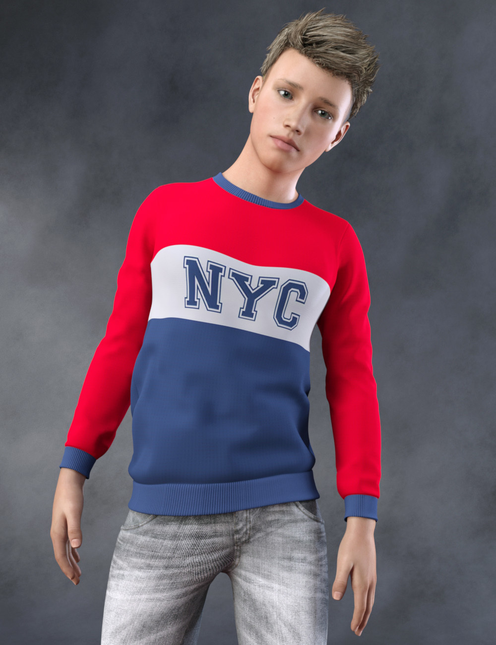 Sweatshirt Styles Add On for OOT Mega Wardrobe for Genesis 8 Males by N/A