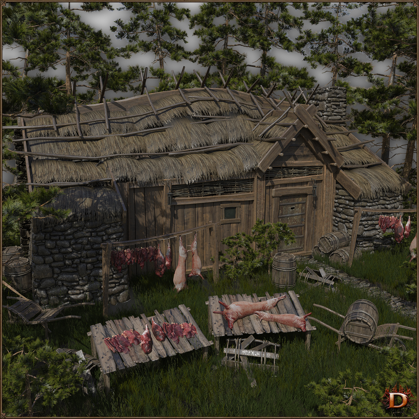 Medieval Small Village Butchery by N/A