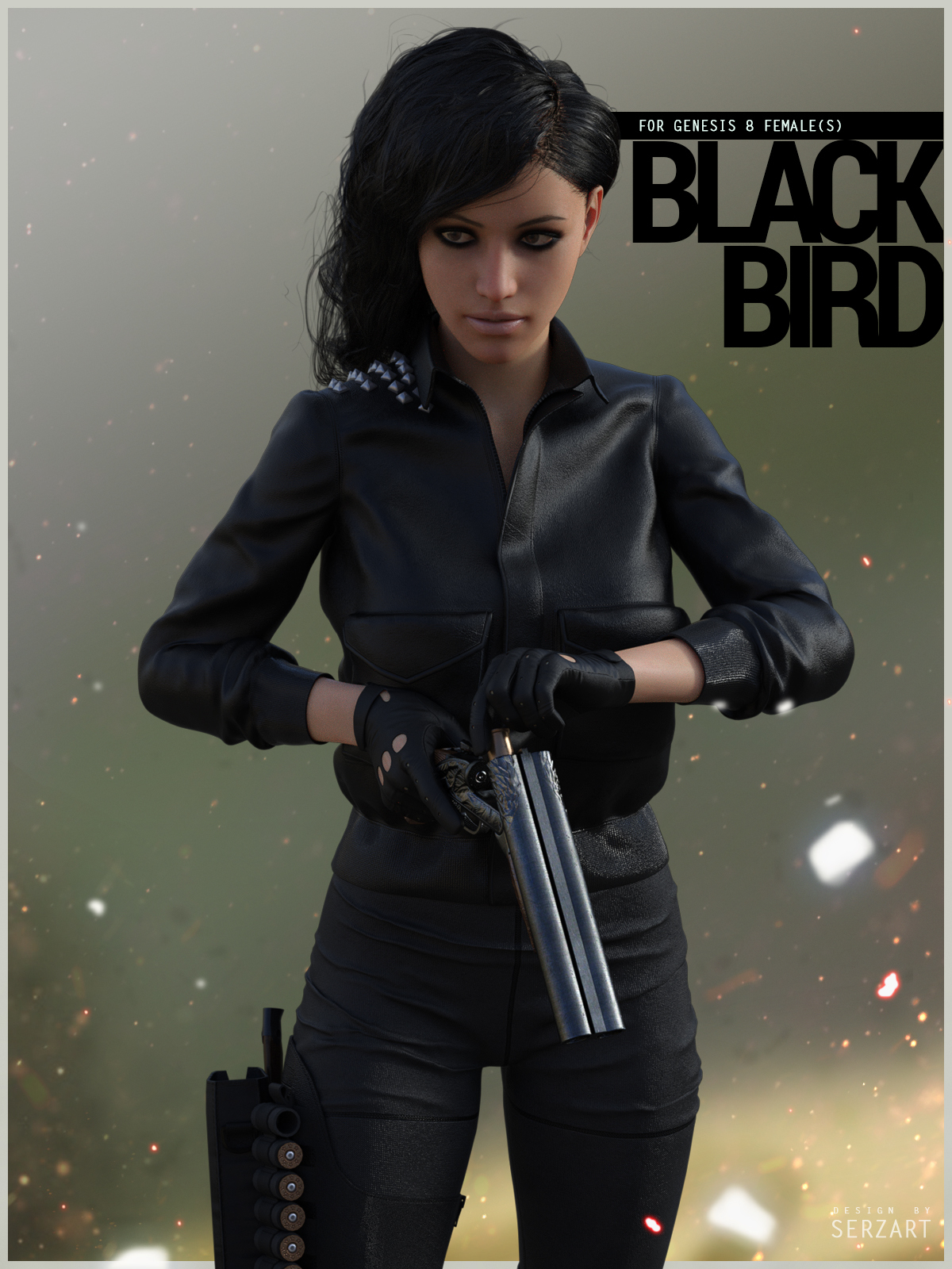 Black Bird Outfit for Genesis 8 Female by N/A