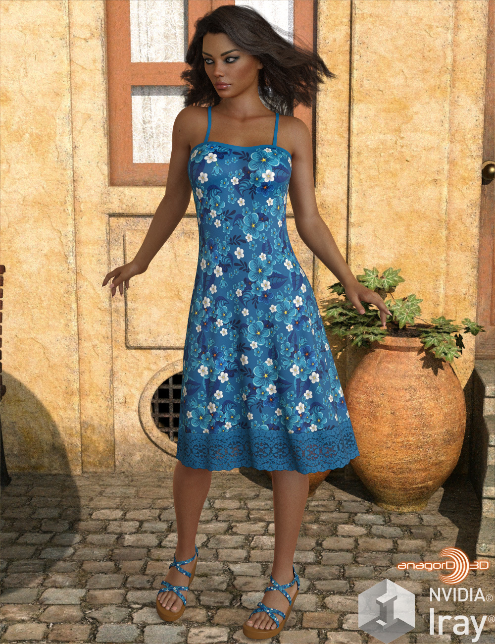 VERSUS - Ombre Fashion dForce Dress for Genesis 8 Females by N/A