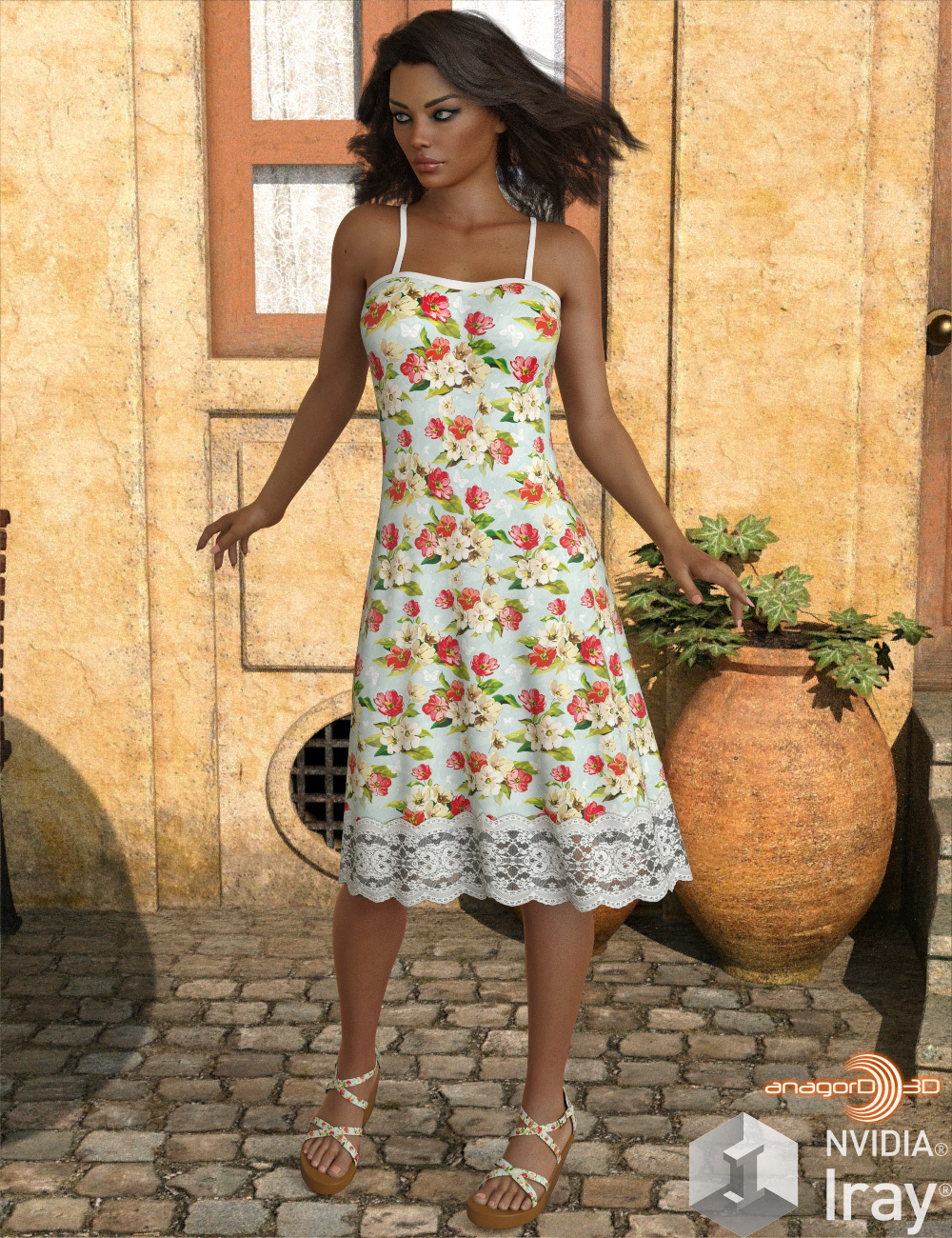 VERSUS - Ombre Fashion dForce Dress for Genesis 8 Females by N/A