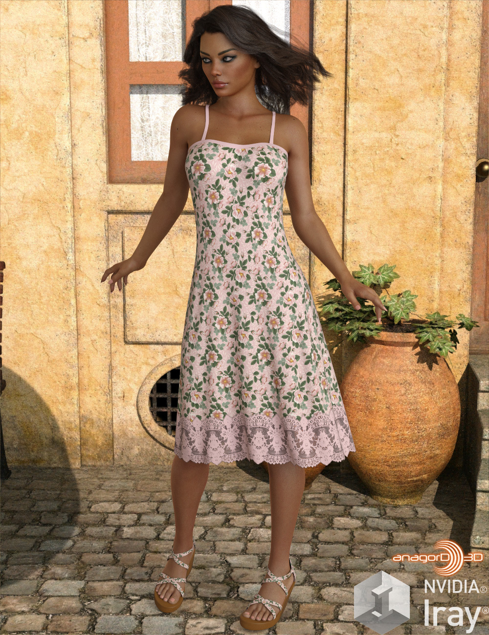 VERSUS - Ombre Fashion dForce Dress for Genesis 8 Females by N/A
