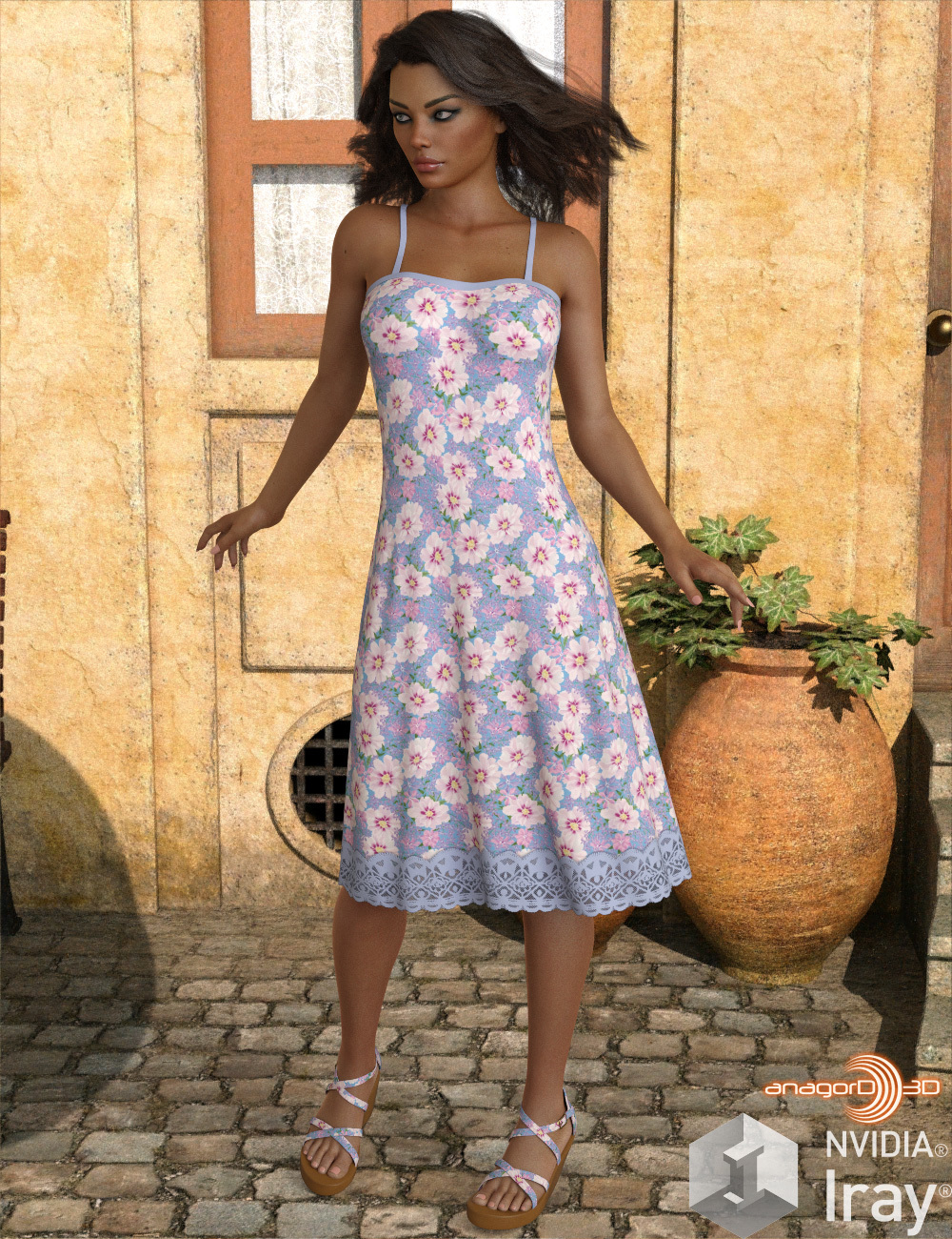 VERSUS - Ombre Fashion dForce Dress for Genesis 8 Females by N/A