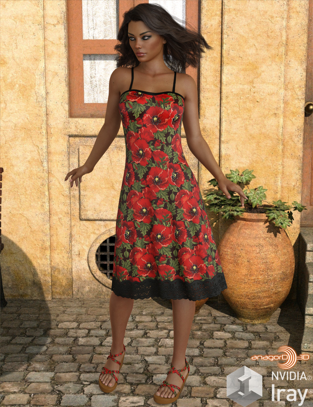 VERSUS - Ombre Fashion dForce Dress for Genesis 8 Females by N/A