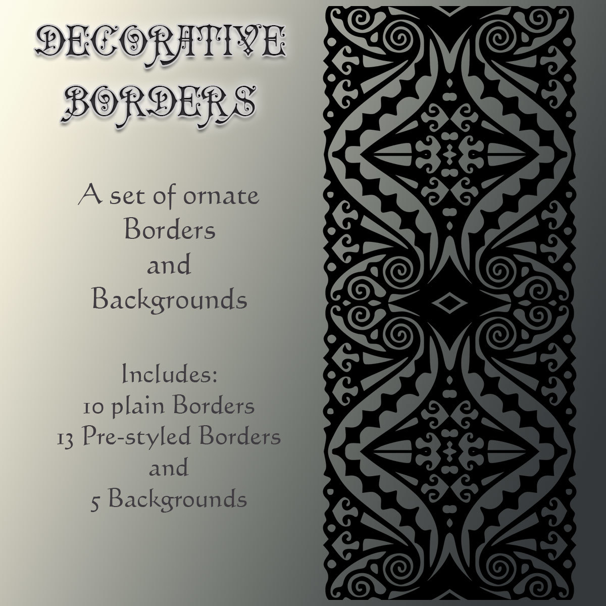 Decorative Border PNGs and Backgrounds by N/A