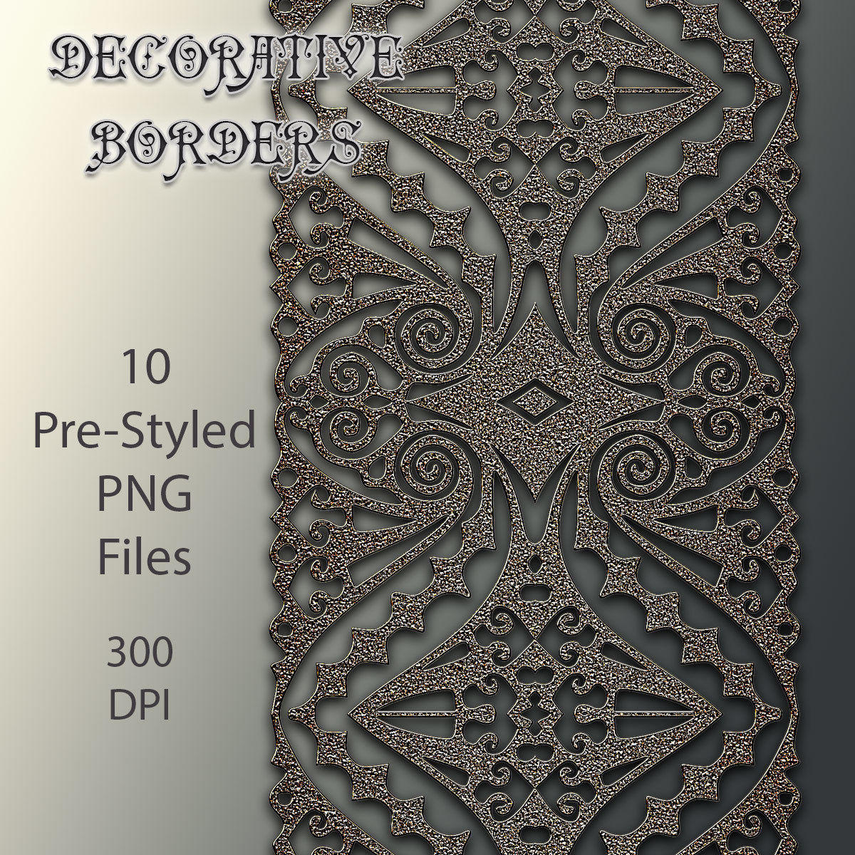 Decorative Border PNGs and Backgrounds by N/A
