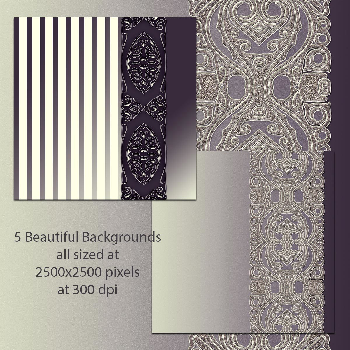 Decorative Border PNGs and Backgrounds by N/A