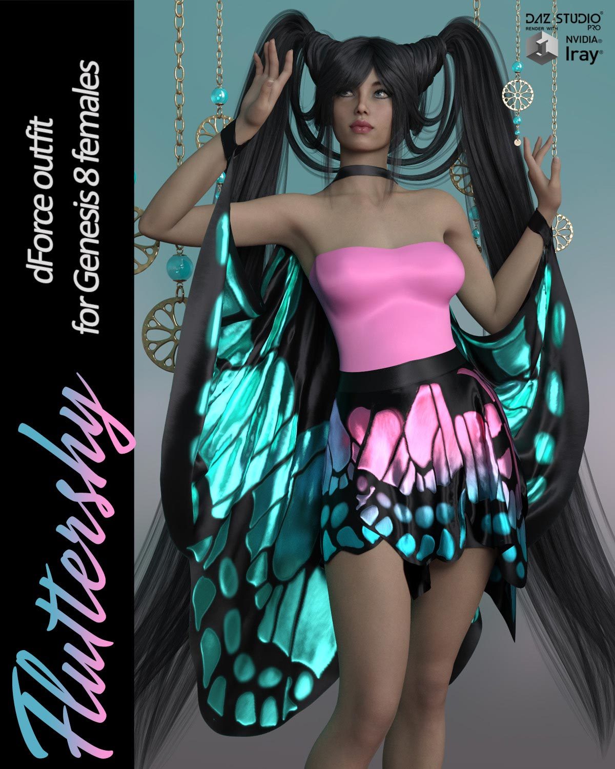 Fluttershy dForce outfit for Genesis 8 Females by N/A