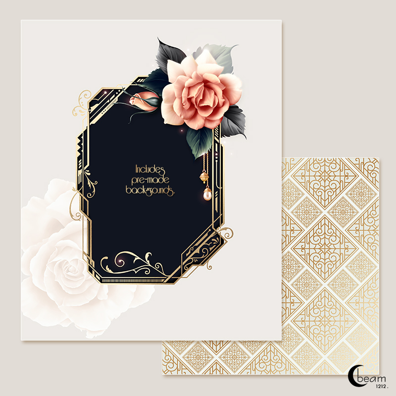 Moonbeam's Art Deco Florals by N/A