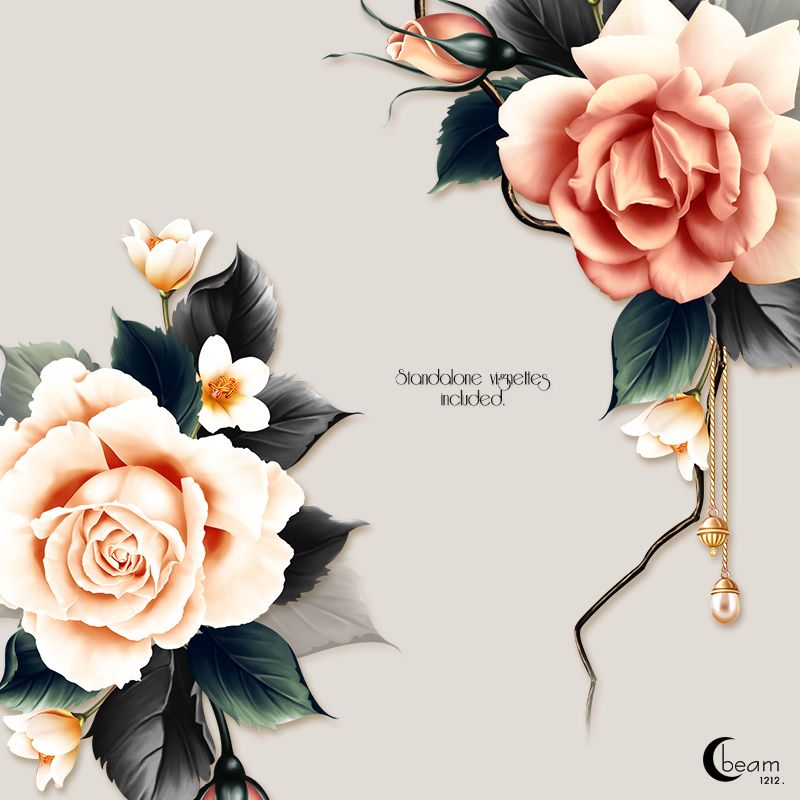 Moonbeam's Art Deco Florals by N/A