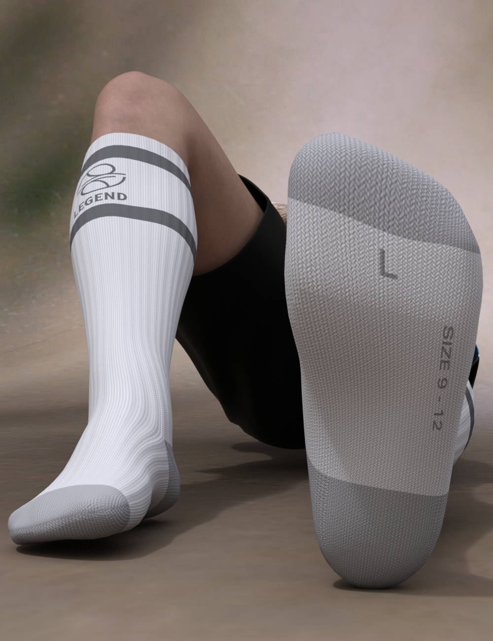 Sport Styles for CJ Studio Tube Socks for Genesis 3 and 8 Females by N/A
