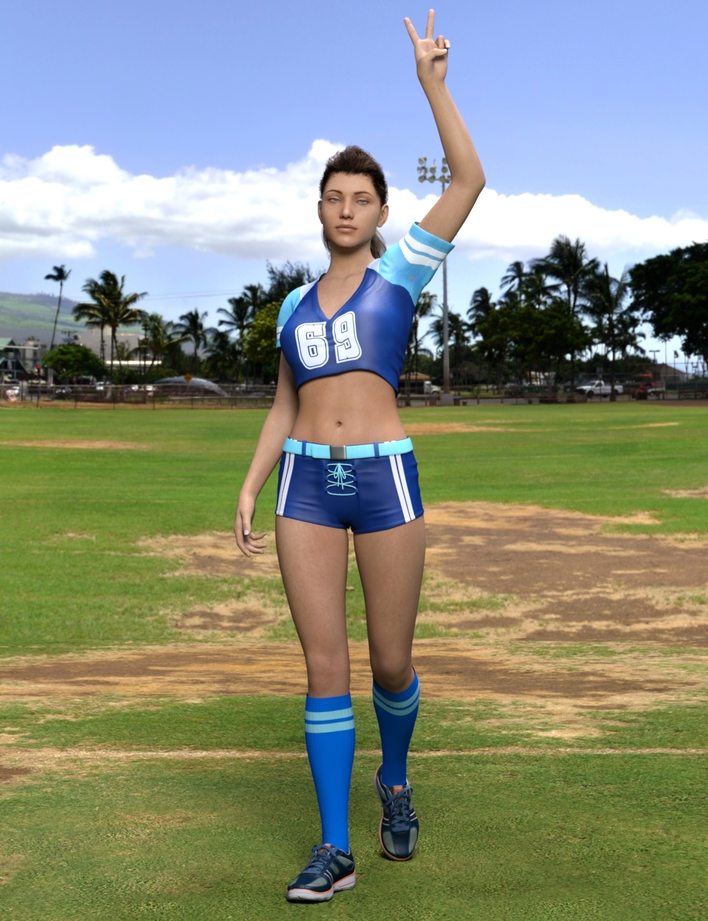 Sport Styles for CJ Studio Tube Socks for Genesis 3 and 8 Females by N/A