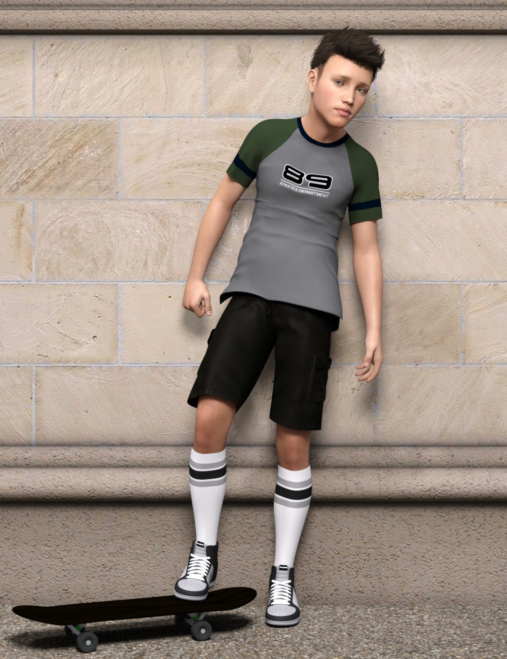 Sport Styles for CJ Studio Tube Socks for Genesis 3 and 8 Females by N/A
