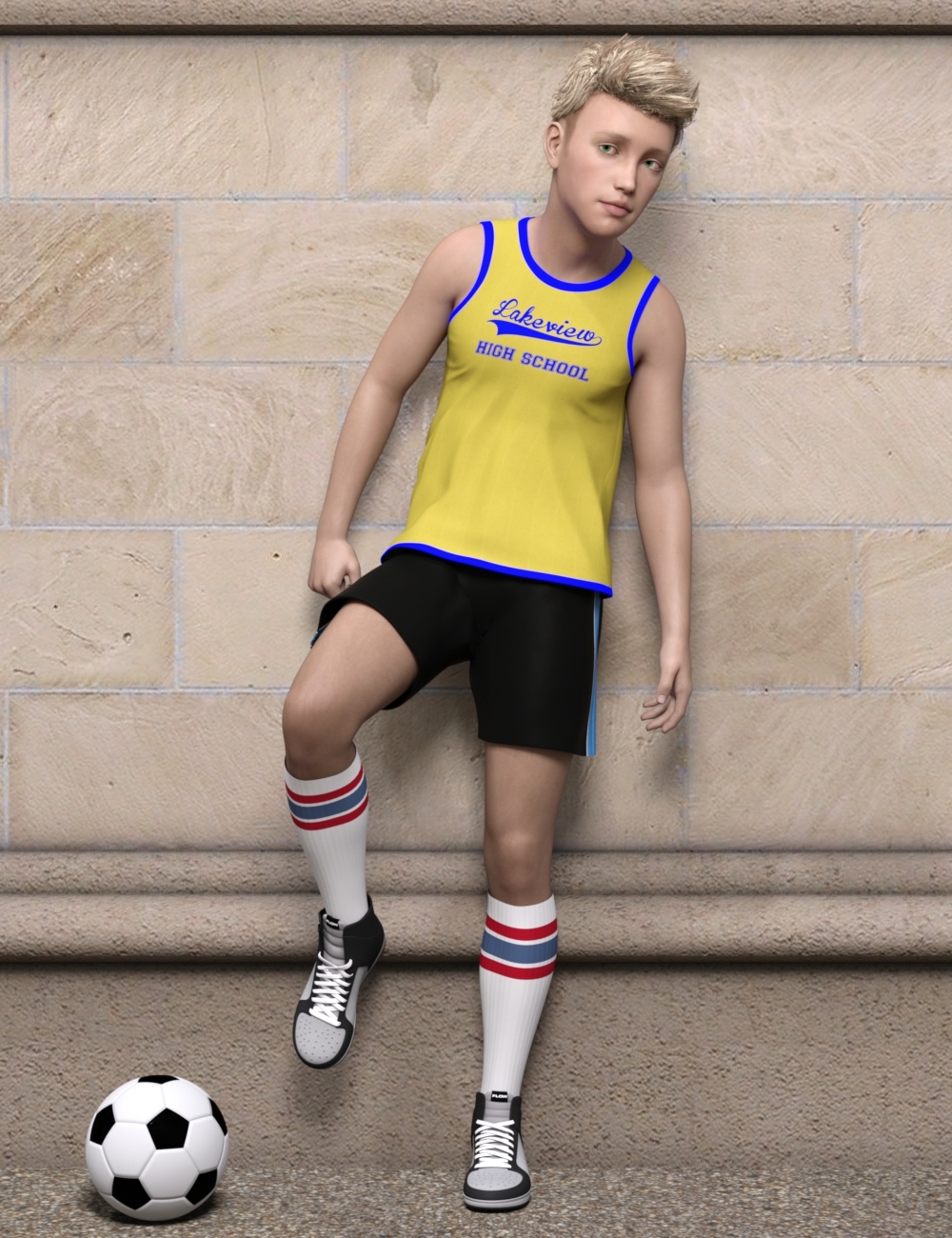 Sport Styles for CJ Studio Tube Socks for Genesis 3 and 8 Females by N/A