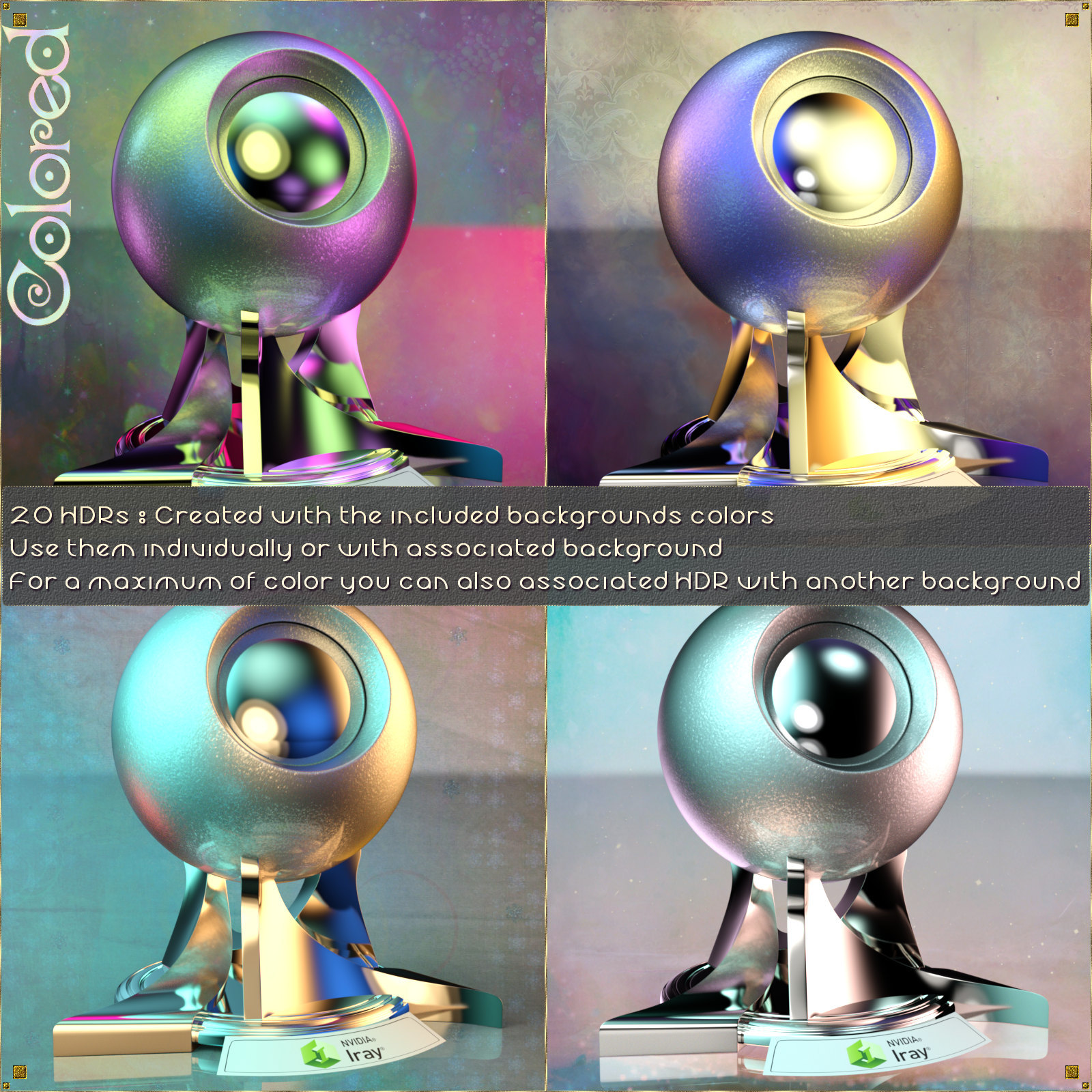 HDR & Backgrounds - Colored for DAZ Studio by N/A