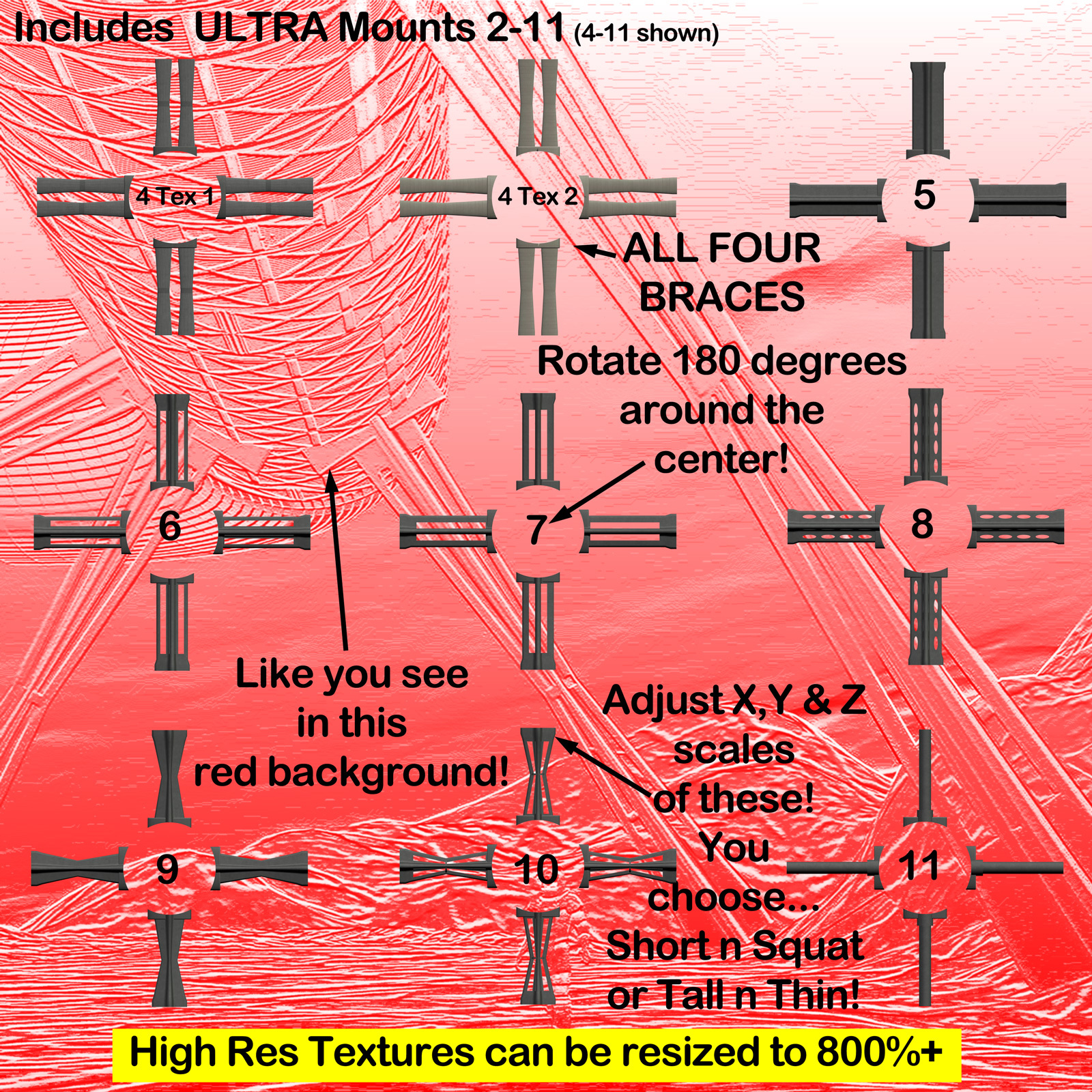 AtoZ DetailTime ULTRA-Mounts II v1 for Poser by N/A