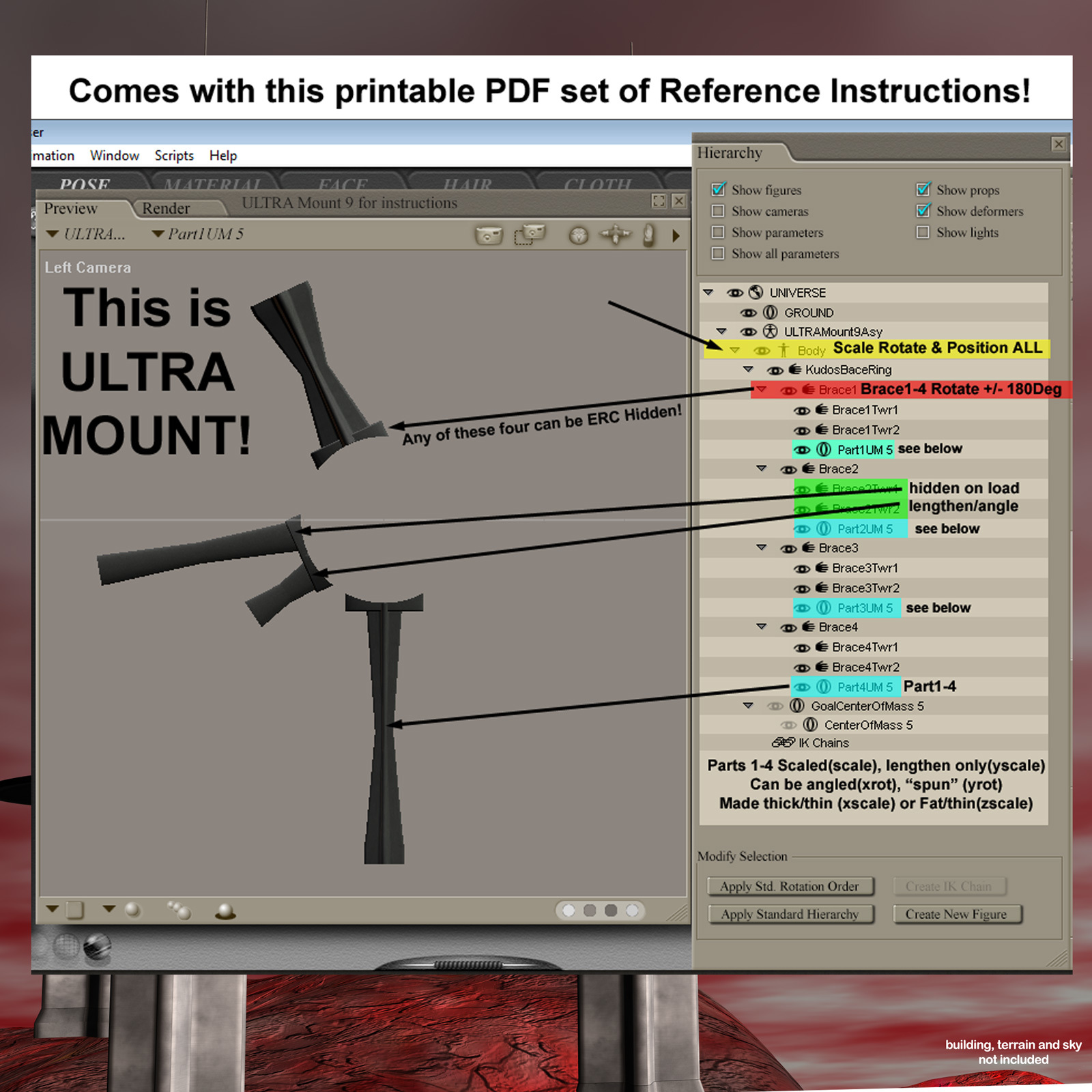AtoZ DetailTime ULTRA-Mounts II v1 for Poser by N/A