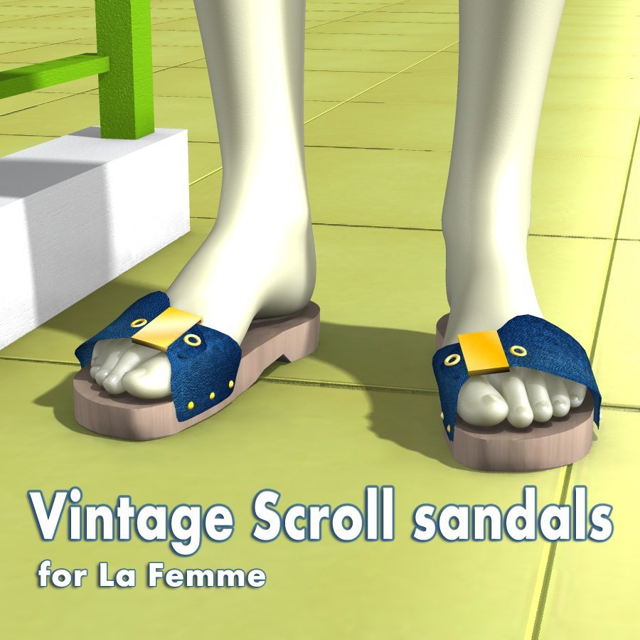 Vintage Scroll sandals for La Femme by N/A