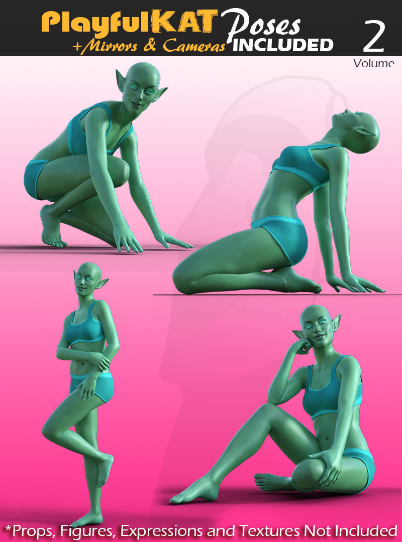 Playful Kat v02 : By CheesyMoai for G3F by N/A
