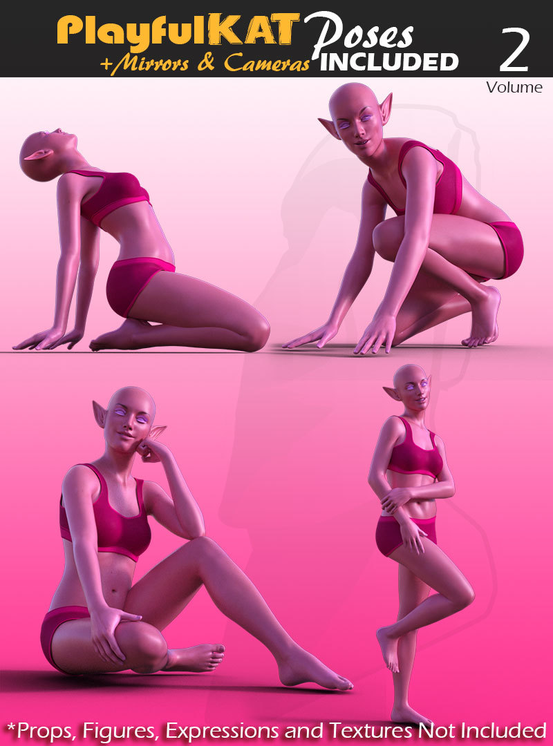 Playful Kat v02 : By CheesyMoai for G3F by N/A