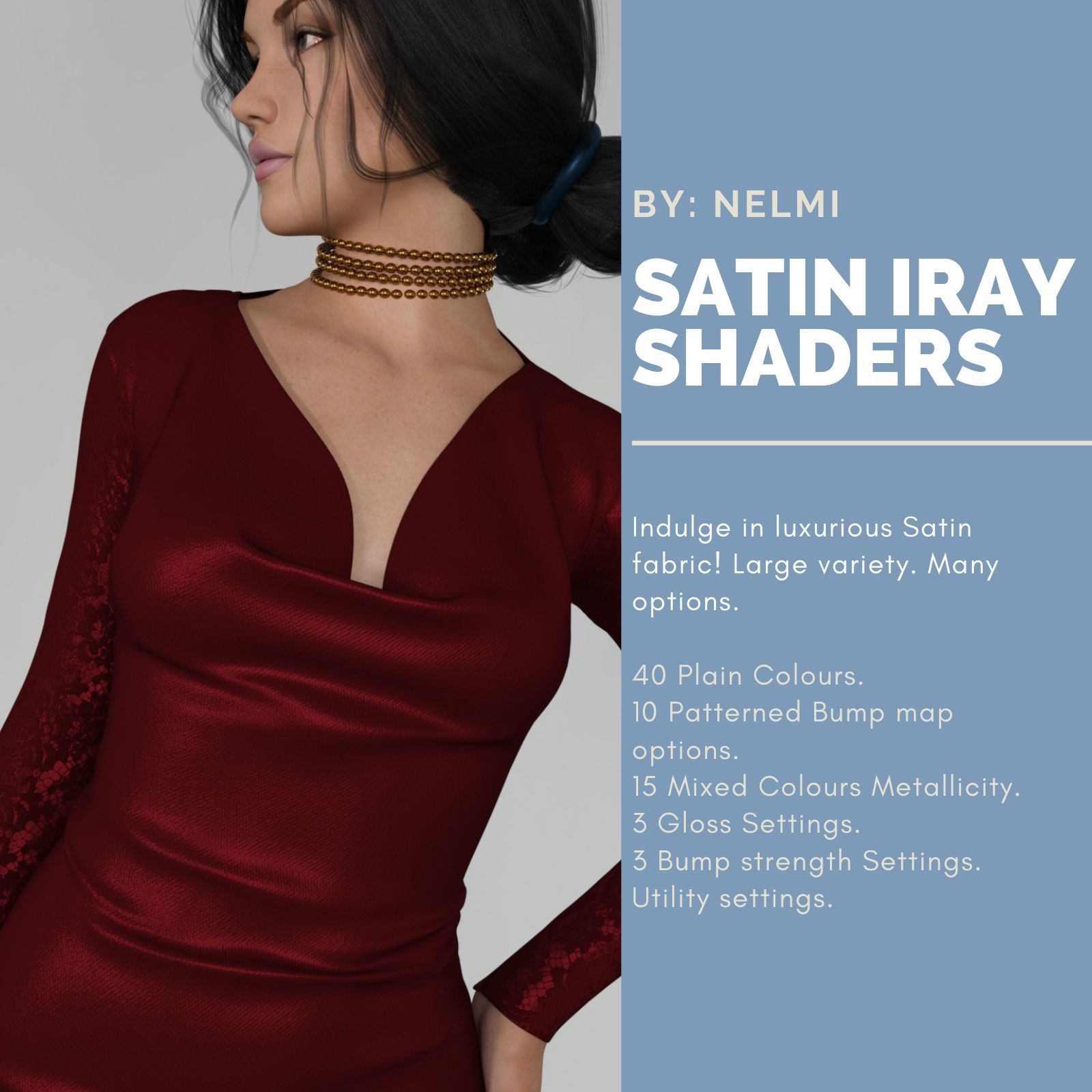 NELMI - Satin Iray Shaders Merchant Resource by N/A