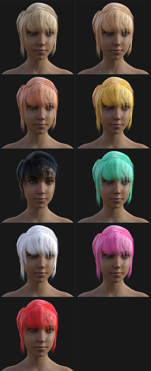 NS Hair for Genesis 8 Female by N/A