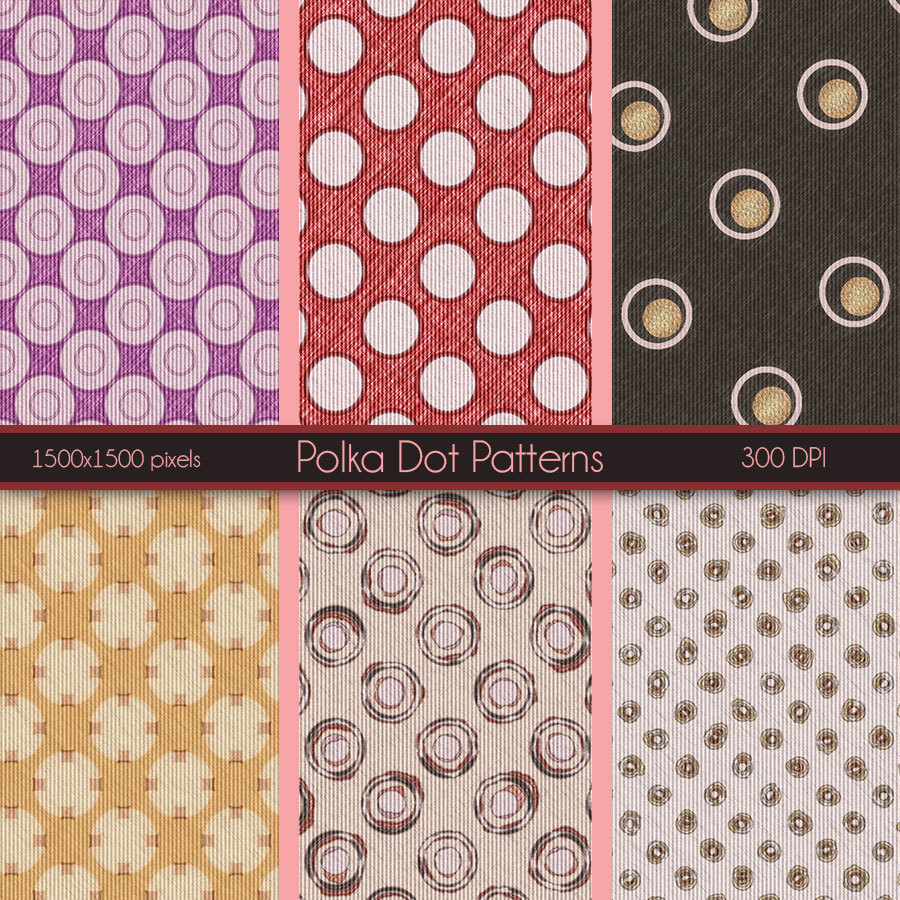 Seamless PolkaDot Patterns by N/A