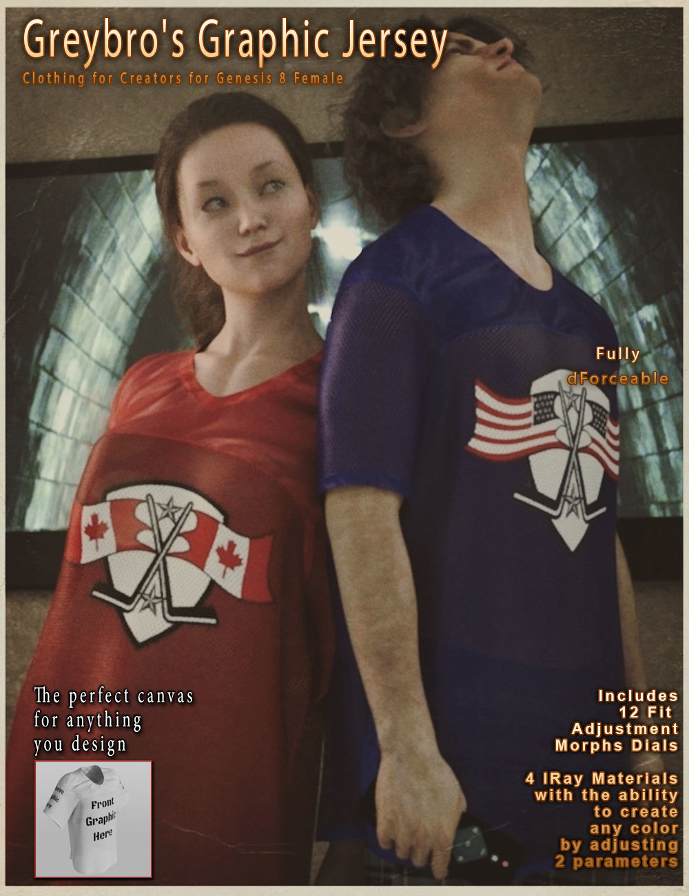 Greybro's Graphic Jersey for Genesis 8 Female by N/A