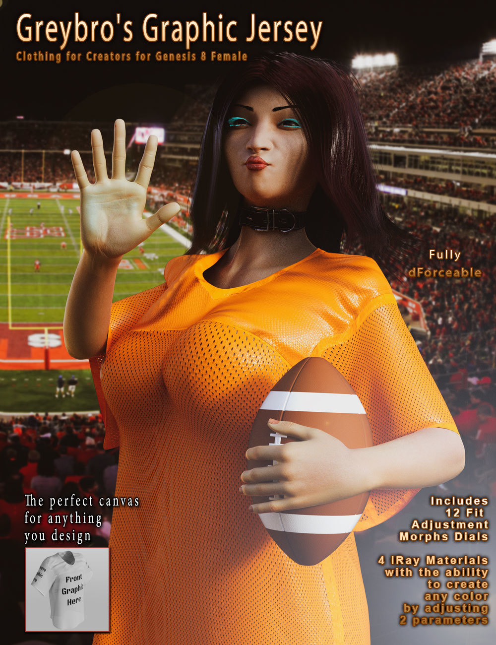 Greybro's Graphic Jersey for Genesis 8 Female by N/A