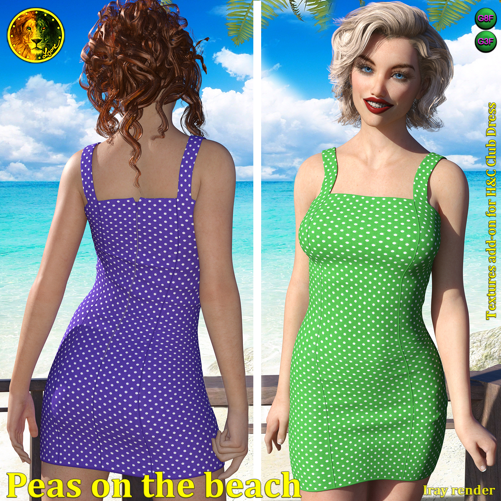 Peas on the beach 1 for H and C Club Dress by N/A