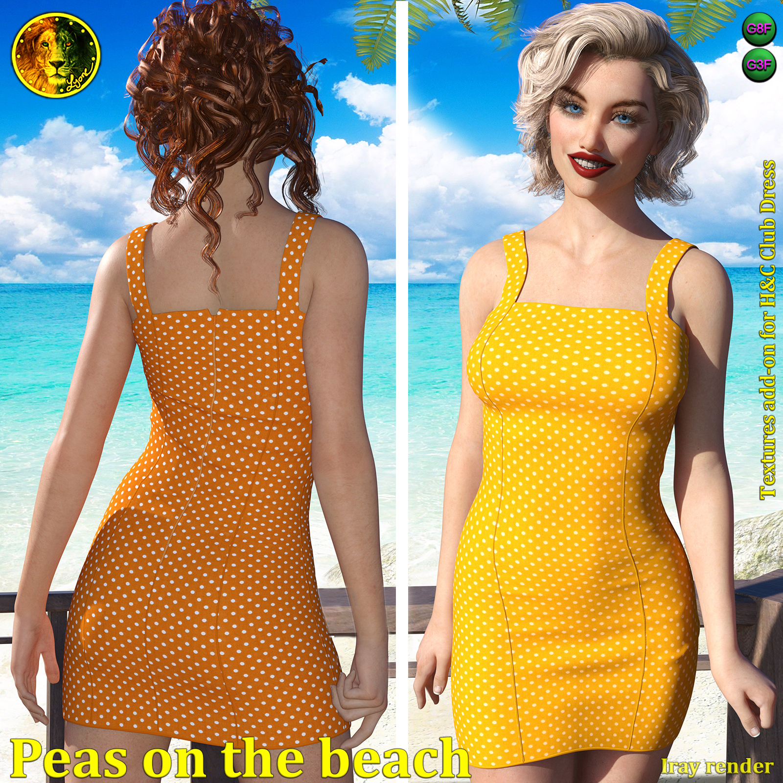 Peas on the beach 1 for H and C Club Dress by N/A