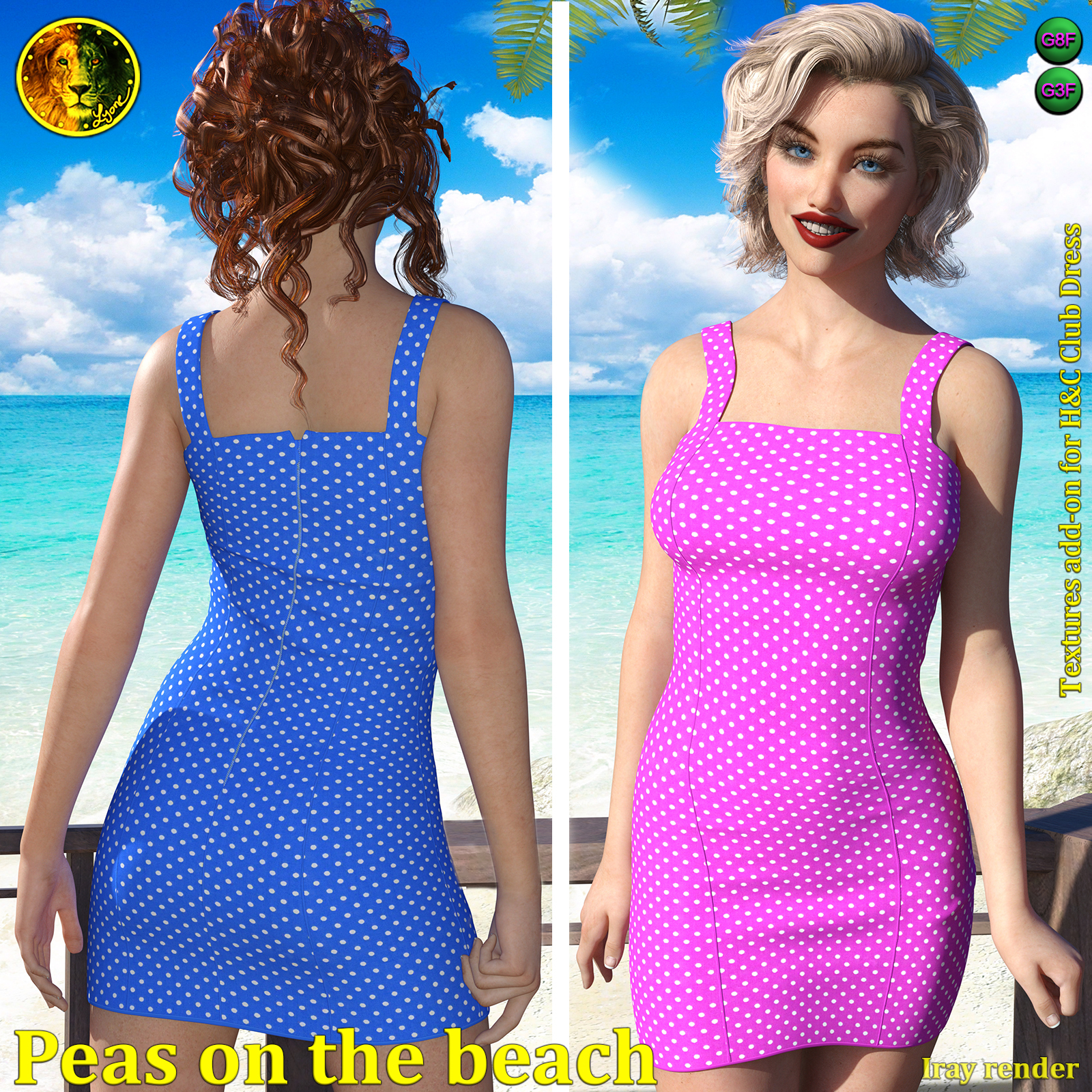 Peas on the beach 1 for H and C Club Dress by N/A