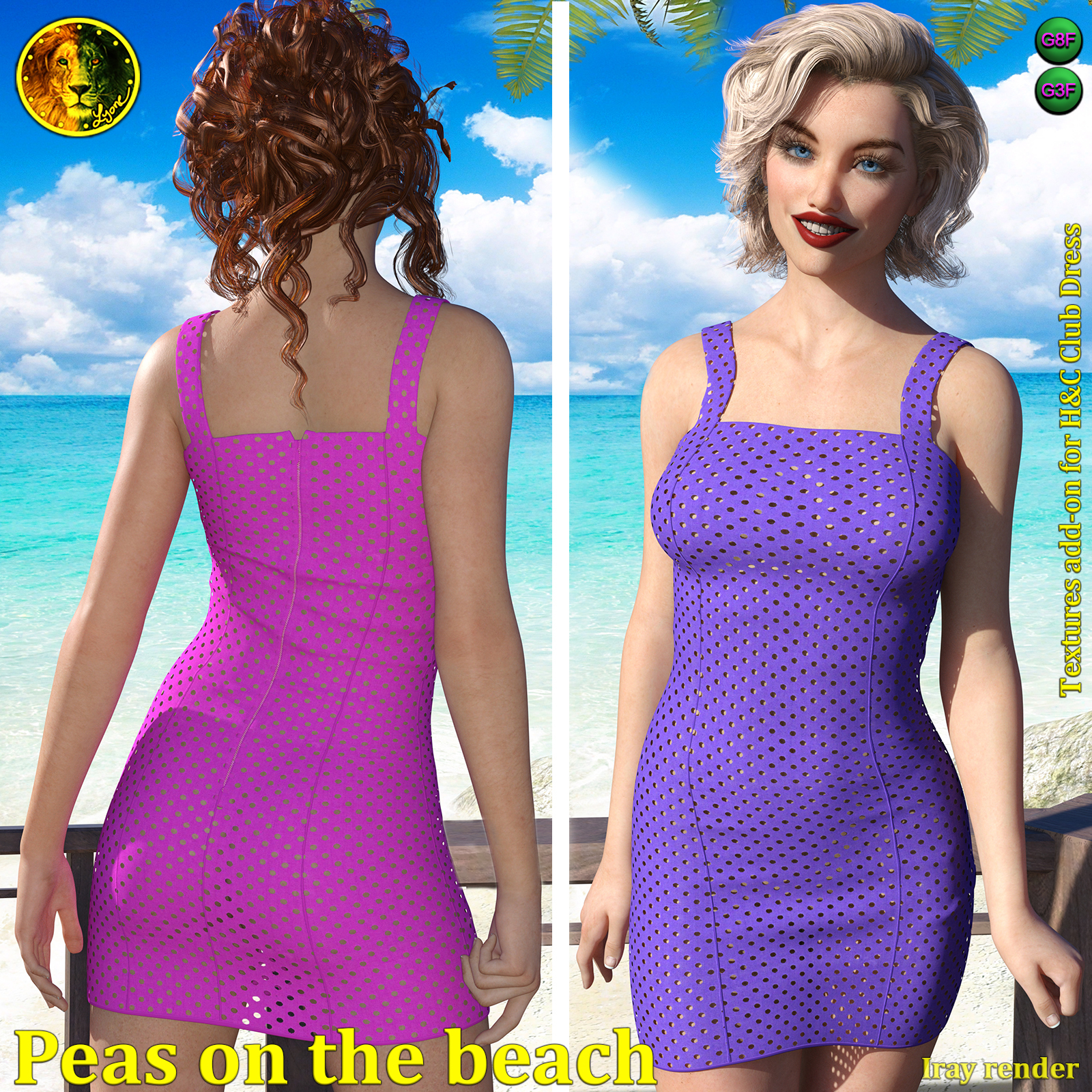 Peas on the beach 1 for H and C Club Dress by N/A