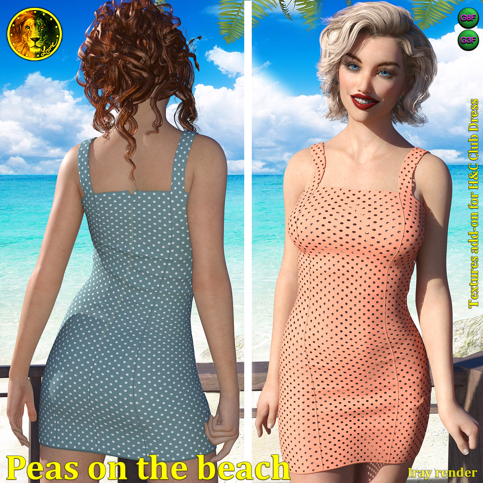 Peas on the beach 1 for H and C Club Dress by N/A