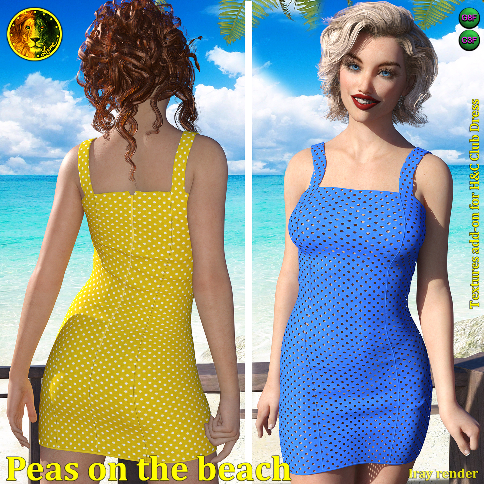 Peas on the beach 1 for H and C Club Dress by N/A