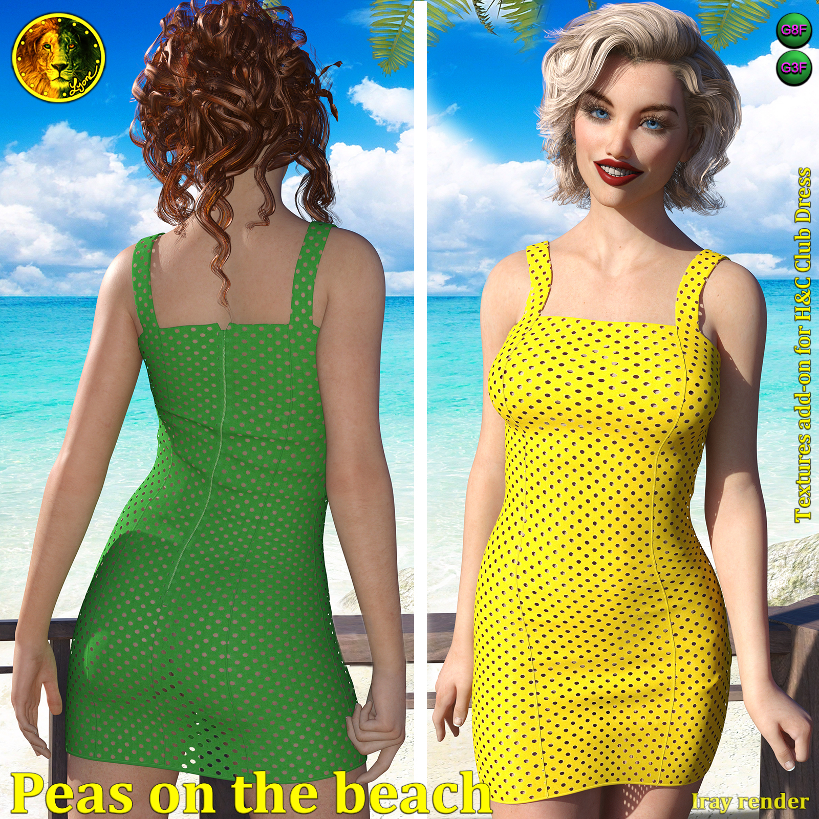 Peas on the beach 1 for H and C Club Dress by N/A