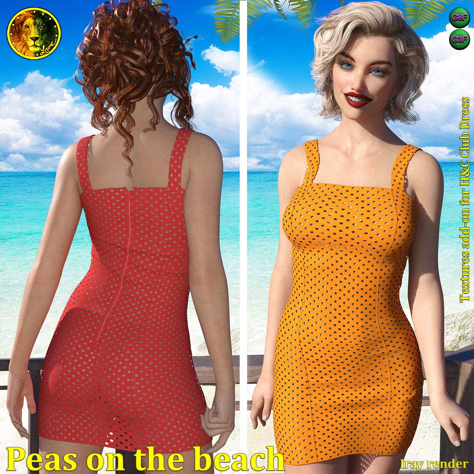Peas on the beach 1 for H and C Club Dress by N/A